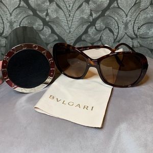 Authentic Bulgari Sunglasses, Matching Case & Cloth